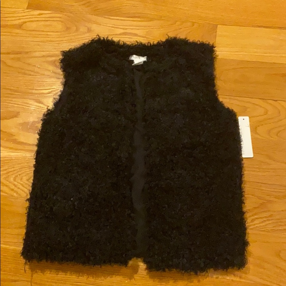 New Youth Girls Fuzzy Sleeveless Vest